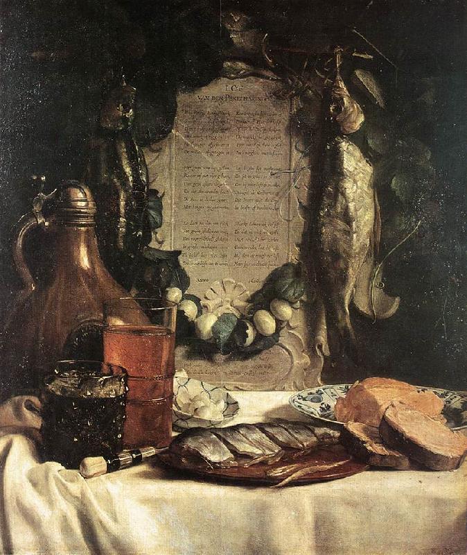 BRAY, Joseph de Still-life in Praise of the Pickled Herring df Germany oil painting art